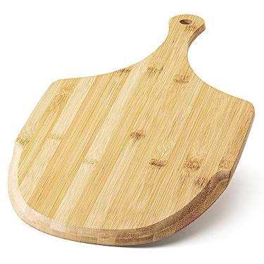 Imagem de Peeling de pizza, espátula de pizza de bambu premium, cabo de tábua de corte (assar pizza, pão, cortar frutas, legumes, queijo)