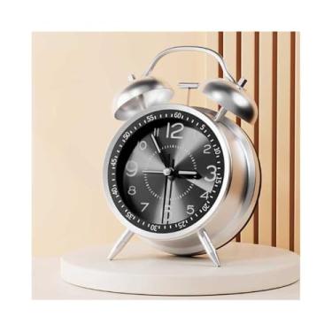 Imagem de Despertadores Despertador multifuncional para sala de estar, cozinha, quarto, escritório, dormitório escolar, cabeceira, despertador analógico, operado por bateria Relógio de cabeceira(Preto)