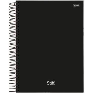 Imagem de Caderno 10X1 Capa Dura STIFF SLIM Preto 160 Folhas - Pacote com 4 Unid