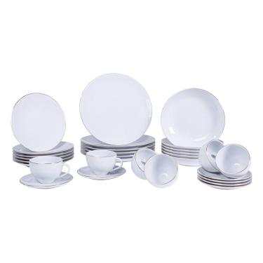 Imagem de Aparelho De Jantar Tramontina Anna Em Porcelana Decorada 20 Peças Jogo De Pratos Tramontina