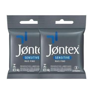 Imagem de Kit 2 Preservativo Jontex Sensitive 3 Unidades