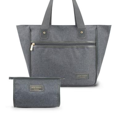 Imagem de Kit De Necessaire E Bolsa Joy - Jacki Design Cinza Escuro
