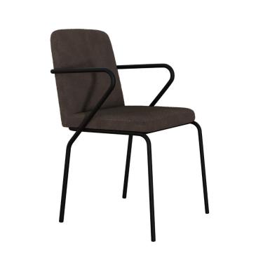 Imagem de Cadeira Bloom Fixa C/4 Pes C/braco 490x580x850 Mm C/1 Un Boucle Marrom Castor Boucle Marrom Castor