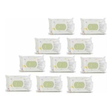 Imagem de Lenços Umedecidos Mamãe Bebe Natura 10 Pacotes