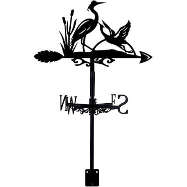 Imagem de Cata-ventos Grande Garça Azul Ornamento Cata-vento Cata-vento Cata-vento De Metal Para Decoração De Jardim Fazenda Decorativa Ao Ar Livre Jardim Ferramenta De Medição De Vent, Great Blue Heron