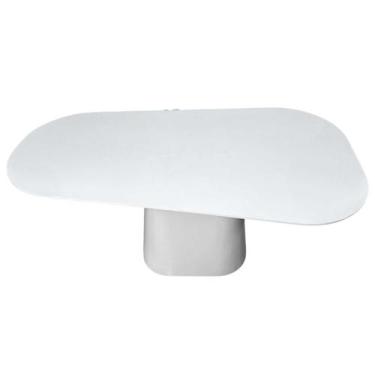 Imagem de Mesa De Jantar Cone Orgânica Carol 140x90cm Base Laca Branca - Modelar