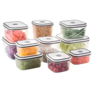 Imagem de Conjunto De 10 Potes Herméticos de Plástico Electrolux, Transparente