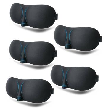 Imagem de Kit 5X Máscara Para Dormir 3D Viajar Relaxar Sono Cochilo