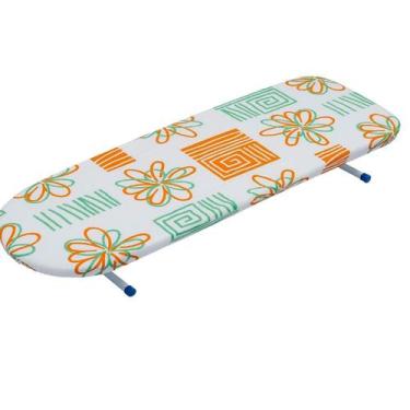 Imagem de Tábua de Passar Roupa Portátil em Aço Compacta Resistente Pratica Forr