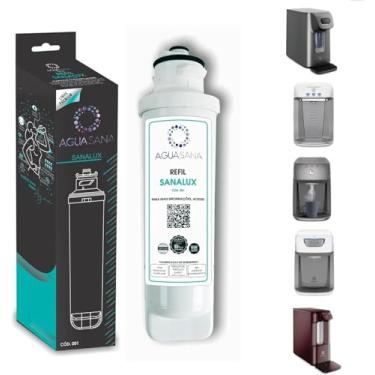 Imagem de Refil para Filtro de Água Sanalux Aguasana Compatível com Purificadores Electrolux PA21G PA26G PA31G PC41B PH41B PH41X PE12A PE12B PE12G PE12V PE11A PE11B PE11X