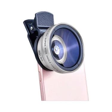 Imagem de Lente Macro Super Grande Angular 2 Em 1 Universal Clip 37mm 045x 49UV 