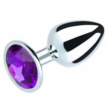 Imagem de Plug Anal Tamanho M Estimulador Aço Inox com Joia Sex shop - Gtoys
