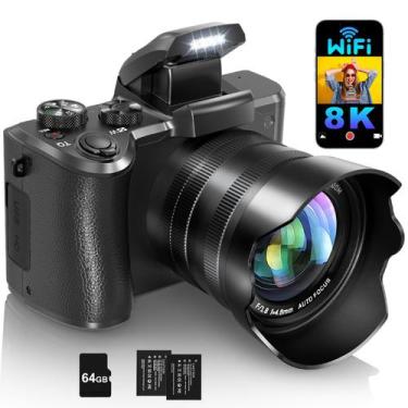 Imagem de Câmera digital IGXHAVIZ 8K 88MP WiFi Autofocus com Flash 64GB