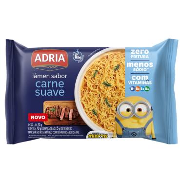 Imagem de Macarrão Instantâneo Lámen Carne Suave Minions Adria 75g
