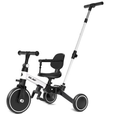 Imagem de Bicicleta infantil Tricycle Glaf com alça de 1 a 3 anos, branca