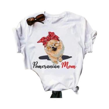 Imagem de Camiseta Feminina Verão - Pomeranian Mom - Manga Curta, BR-G4, Wtq0029