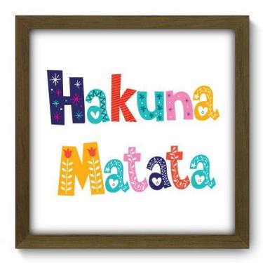 Imagem de Quadro Decorativo - Hakuna Matata - 33cm x 33cm - 119qdbm - Allodi