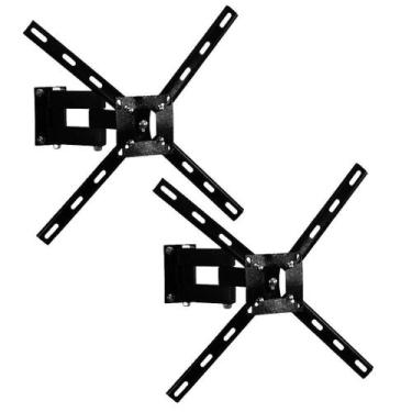 Imagem de Kit 2 Suportes Articulados 4 Movimentos Tv 10" 56" Polegadas - Cab Qua