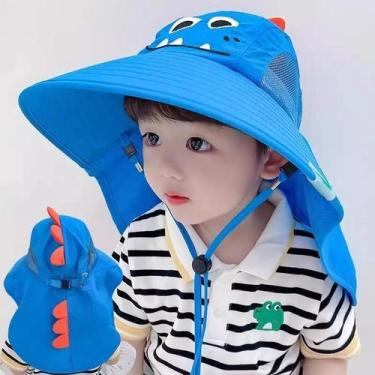Imagem de Chapéu Balde Infantil com Aba Larga e Proteção UV - Ajustável para Pra