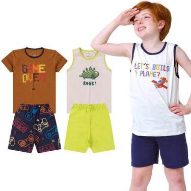 Imagem de Kit 3 Conjuntos Infantis Menino ou Menina Conforto, Pijamas todas as e