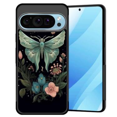 Imagem de BFUKVOU Capa para Pixel 10 Pro XL, capa rígida de policarbonato + TPU macio, antiderrapante, ultrafina, capa protetora à prova de choque para Google Pixel 10 Pro XL 6,8 polegadas 2025, borboleta lua