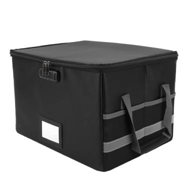 Imagem de Zhjvihx CAIXA DE ARMAZENAMENTO DE ARQUIVOS À Prova DE FOGO, CAIXA DE DOCUMENTOS À Prova DE FOGO Multifuncional D 'Água Com Trava para Viagens