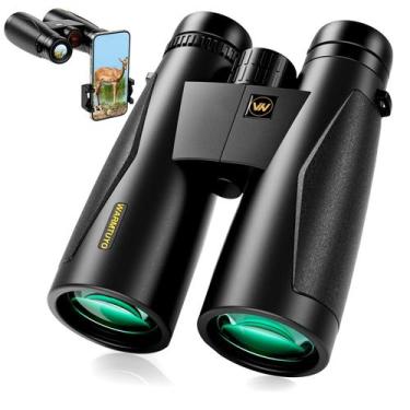 Imagem de Binóculos WARMTUYO 12x52 HD com adaptador de telefone para adultos