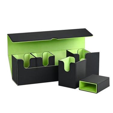 Imagem de Caixa de baralho de cartas com bandeja de dados para MTG UAONO Black &