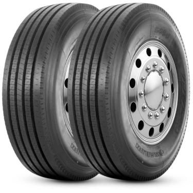 Imagem de Kit 2 Pneu Aro 22.5 295/80R22.5 Sailun S606 152/149L 18PR