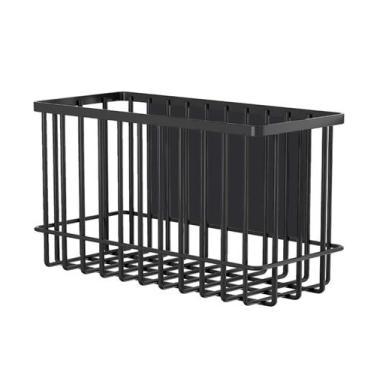 Imagem de Prateleira organizadora de cestas magnéticas para geladeira preta - Bu