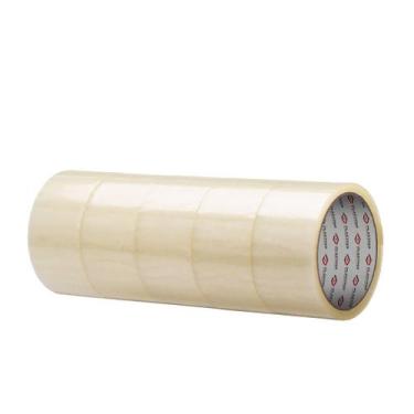 Imagem de Kit 5 Fita Adesiva Transparente 45mm x 50m Embalatudo  Alta Aderência 