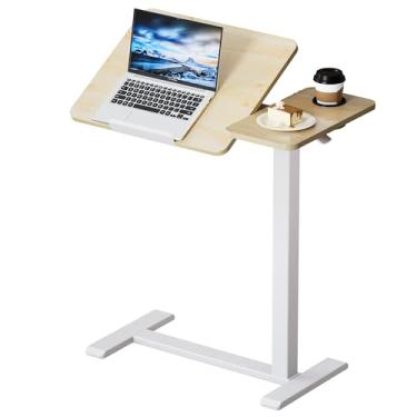 Imagem de BIZUM Mesa de cabeceira ajustável com rodas, mesa de pé móvel, bordo