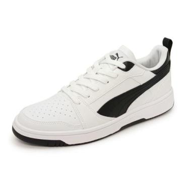 Imagem de Tênis Puma Rebound V6 Low BDP White Black, 40, Branco