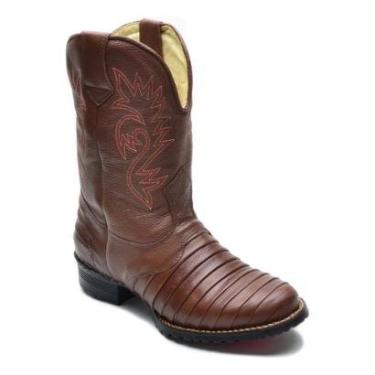 Imagem de Bota Texana Masculina Country Couro Latego Bordado Tradicional Conforto-Feminino