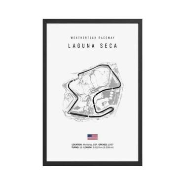 Imagem de Arte De Parede Vintage Em Lona HD Com Tema De Circuito De Fórmula 1 Im