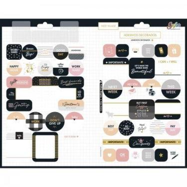 Imagem de Adesivos Decorados Metalizados West Village Graphons - Tilibra - Tilib