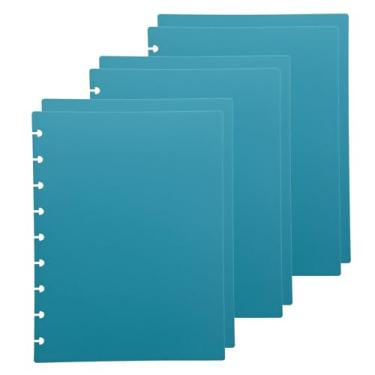 Imagem de ITSYHPRO Medium Discbound Notebook PP Covers/Index(3 Set/6PCS) Candy Colors Compatible with Circa Arc TUL and Happy Planner(Blue,Medium)