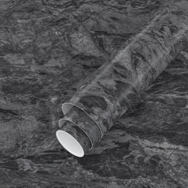 Imagem de Papel de contato com aparência de mármore cinza 61 cm x 994 cm papel de parede texturizado vinil granito texturizado papel de parede decorativo removível à prova d'água adesivo fosco grosso para