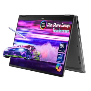 Imagem de ASUS Vivobook 14 Flip Laptop Copilot+ PC, tela sensível ao toque OLED WUXGA de 14 polegadas, 8 núcleos AI Intel Core Ultra 5 226V, Intel Arc Graphics, 16GB RAM 2TB SSD, Win 11 H, cinza fosco