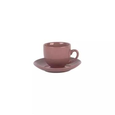 Imagem de Xicara e pires para café Mix and Match em porcelana 90ml vermelho blus