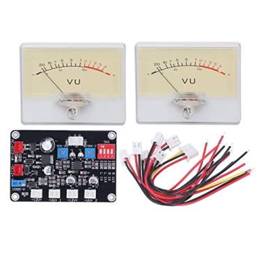 Imagem de Medidor de Nível de Pré-amplificador, Kit de Medidor VU de áudio de Alta Precisão Design de Luz de Fundo Balanço de Ponteiro Ajustável Com Placa de Driver para Casa para Estúdio