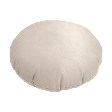 Imagem de Almofada Redonda em Veludo com Zíper Várias Cores - Díspar Design, Beg