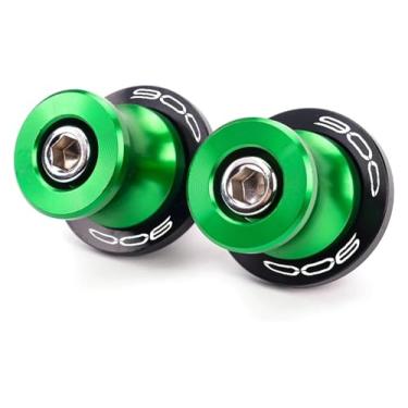 Imagem de BYYINGSUS Parafusos de suporte M8 de alumínio bobinas deslizantes acessórios de motocicleta compatíveis com Z650 Z800 Z900 2017-2024 (verde-900)
