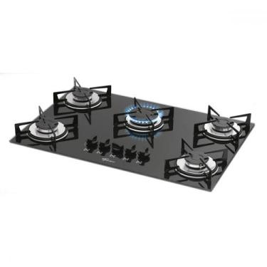 Imagem de Cooktop 5 Bocas com Vidro Preto - Fischer, Preto, Bivolt