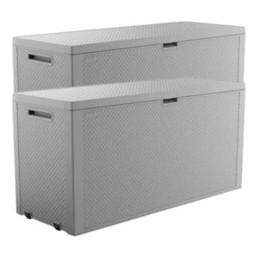 Imagem de Kit 2 Baú Organizador Emily 270 Litros Área Externa Jardim Piscina