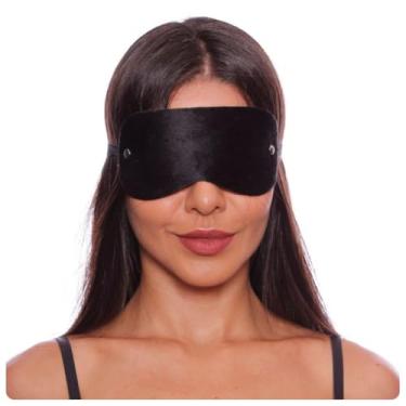 Imagem de Venda Tapa Olhos Pelúcia Venda Fetichista em Pelúcia Confortável e Ajustável DX419 (PRETO)