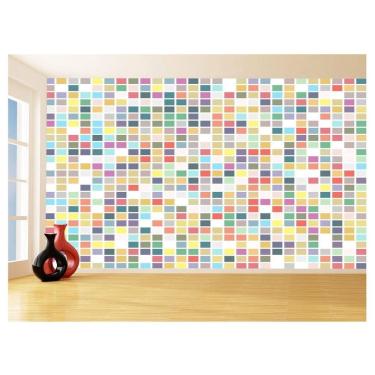 Imagem de Papel De Parede Geométrico Quadrados Colorido 3,5M Gmt118