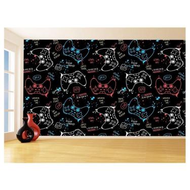 Imagem de Papel De Parede 3D Infantil Controle Game Jogo 3,5M Azs283