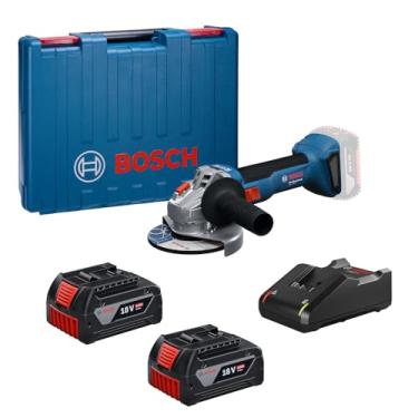 Imagem de Bosch Esmerilhadeira a bateria Bosch GWS 18V-8, 11000rpm 2 baterias e maleta