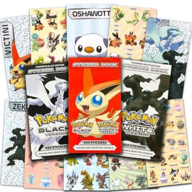 Imagem de Bulk Pokemon Stickers for Kids Set - Bundle with 1300+ Stickers in 3 Books Featuring Oshawott, Victini, Reshiram, Zekrom, More | Pokemon Party Favors for Boys, Girls